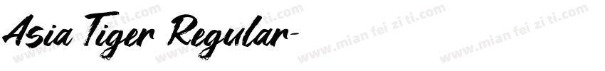 Asia Tiger Regular字体转换